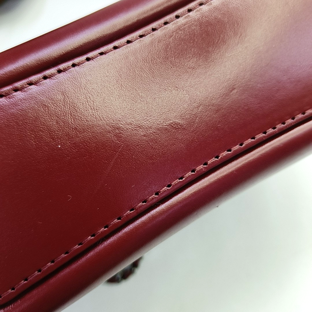 Chanel Gabrielle Hobo Burgundy Leather Small Crossbody Bag