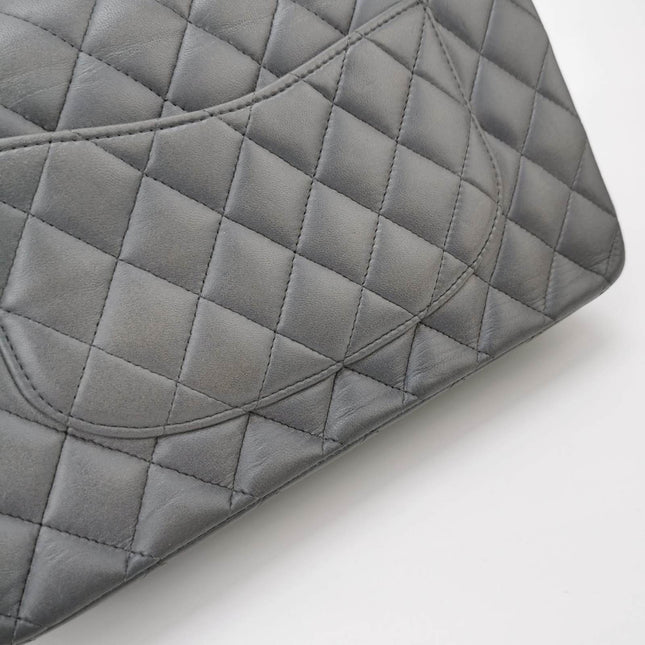 Sold Chanel Classic Flap 2005 Grey Lambskin Leather with Silver Hardware