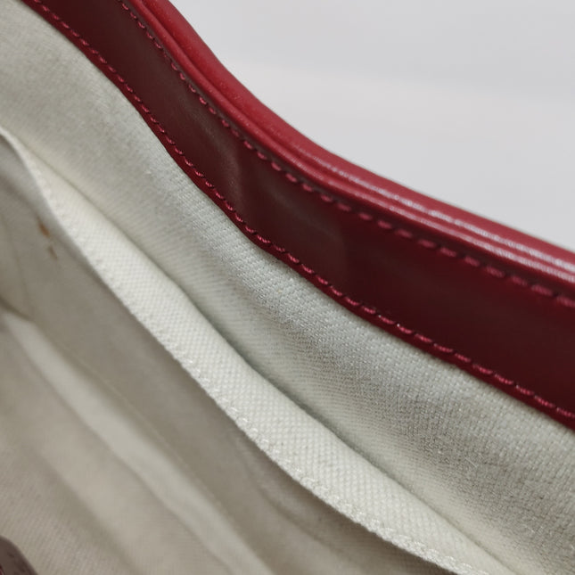 Gucci Jackie 1961 Small Navy and Burgundy Leather Crossbody Bag