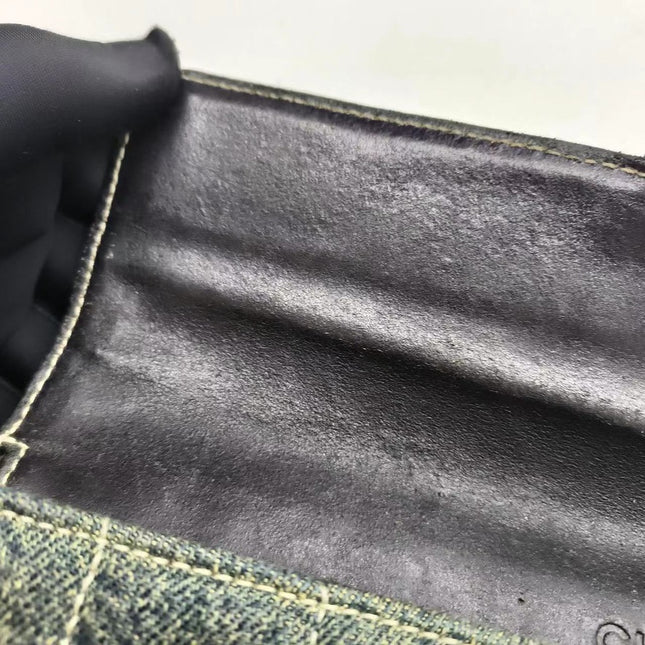 Sold Vintage Chanel East West Denim Shoulder Bag