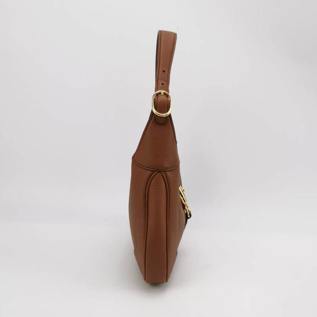 Gucci Jackie 1961 Tan Brown Pebbled Leather Bag Small