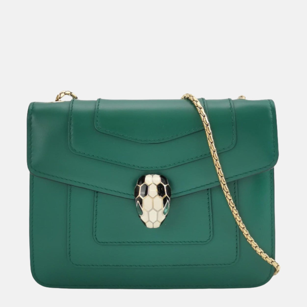 Sold Bvlgari Serpenti Forever Small Leather Crossbody Bag Green