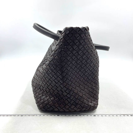 Sold Bottega Veneta Cabat Large Intreccio Leather Tote Bag Dark Chocolate Brown with Pouch 40cm