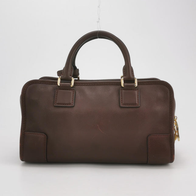 Loewe Amazona 28 in Burgundy Calfskin Leather and Gold-tone Hardware
