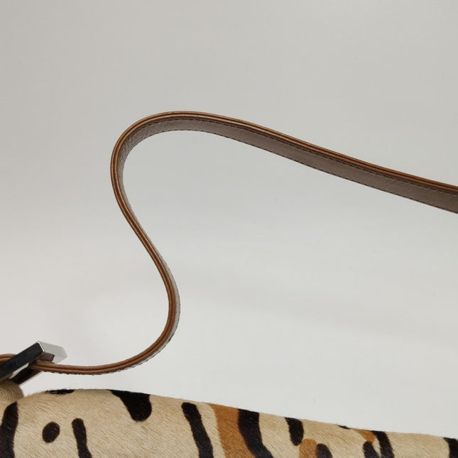 Fendi Baguette Pony hair in leopard print Brown