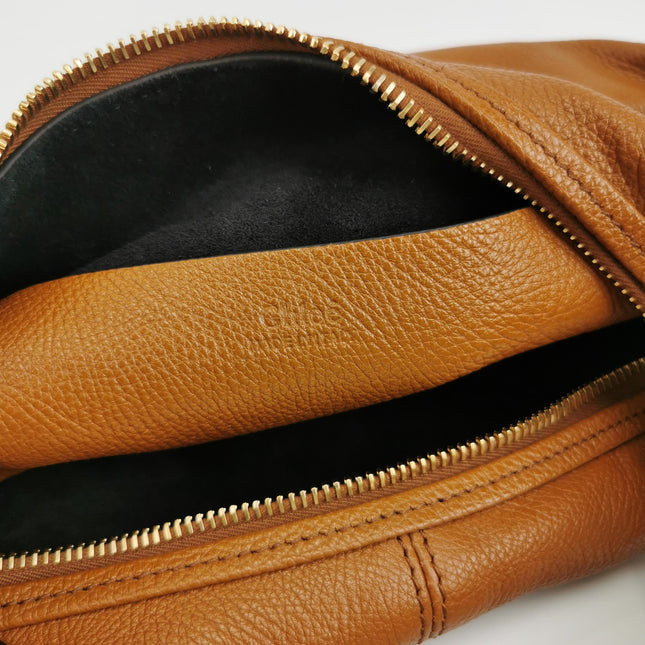 CHLOÉ Bracelet Hobo Embellished Brown Glossed Textured-leather Shoulder Bag