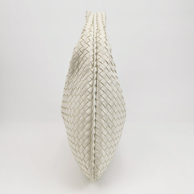 Bottega Veneta Hobo Bag Lambskin leather Milk White 48cm