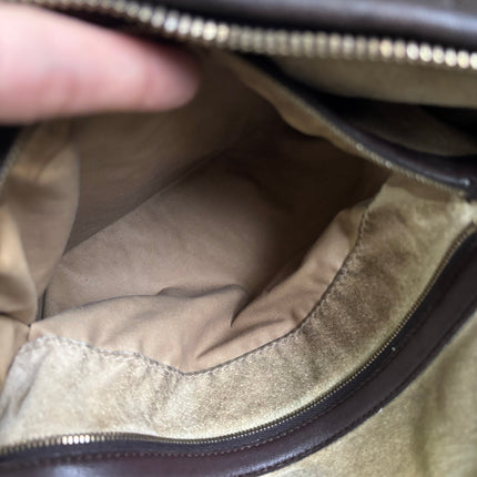Bottega Veneta Veneta Hobo Dark Chocolate Brown Intreciatto Leather Bag Large 47cm