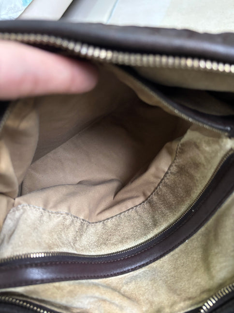 Bottega Veneta Veneta Hobo Dark Chocolate Brown Intreciatto Leather Bag Large 47cm