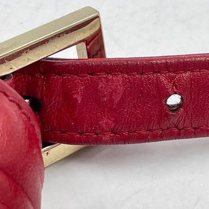 Fendi Baguette 1997 Re-edition 3D Embossed Red Leather Shoulder bag