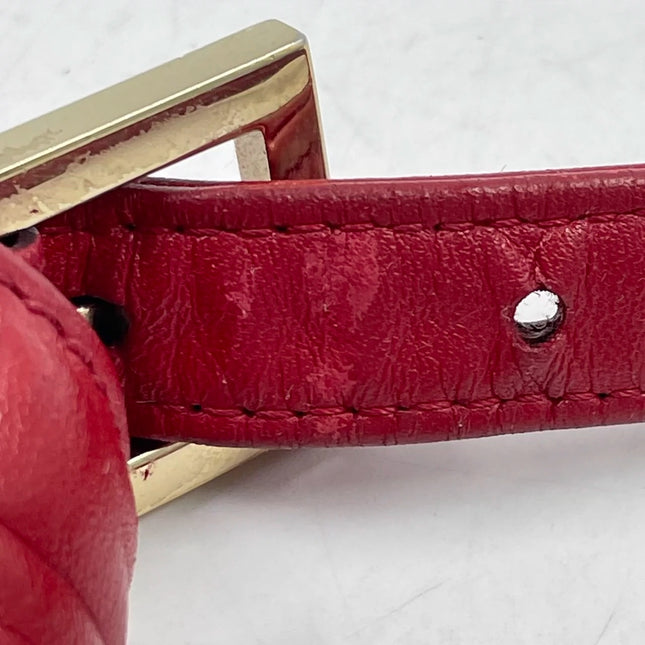 Fendi Baguette 1997 Re-edition 3D Embossed Red Leather Shoulder bag
