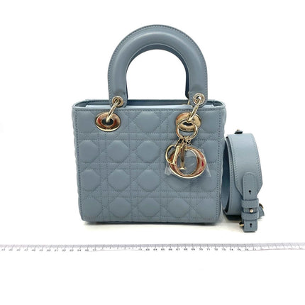 Sold Lady Dior Small My Abcdior Pale Blue Lambskin Cannage Leather