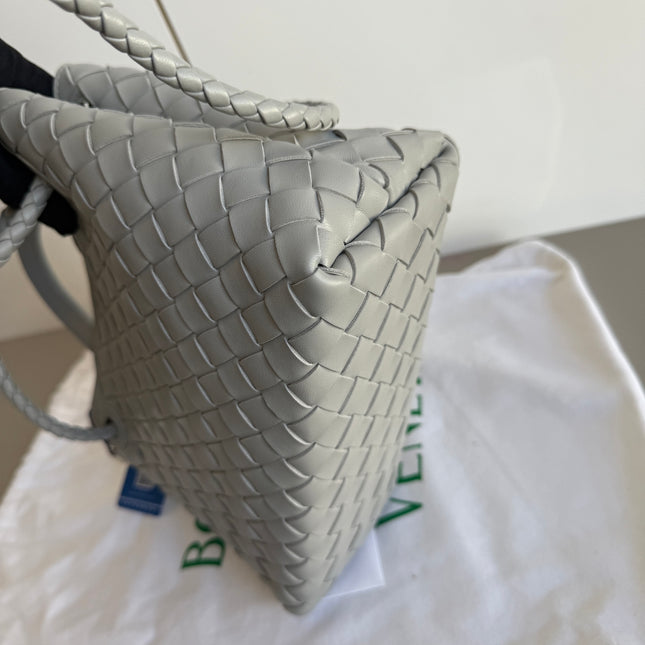 Bottega Veneta Small Andiamo Grey Handbag