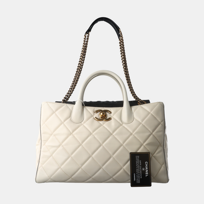 Sold Chanel Portobello Tote White Calfskin Leather, 2012-2013