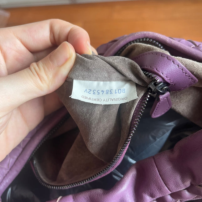 Bottega Veneta Hobo Bag Lambskin leather Purple Medium 40cm