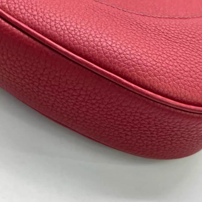 Gucci Jackie 1961 Medium Red Graind Leather Gold Hardware