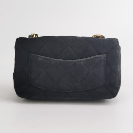 Chanel Classic Flap Extra Mini Black Suede Quilted Gold-tone Hardware
