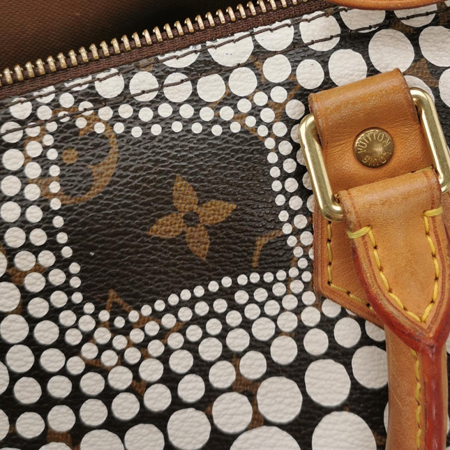 Louis Vuitton Kusama Town Speedy 30 White Top Handle Bag