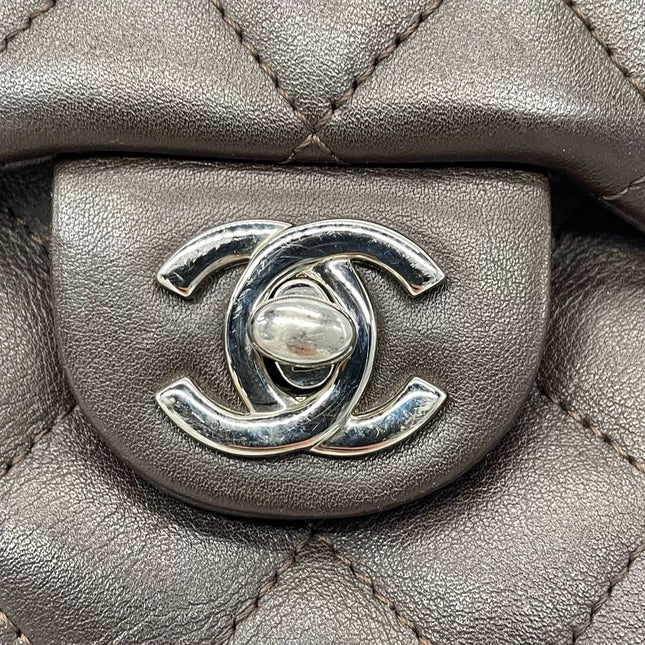Chanel Cambon Multi-pocket Ligne Reporter Bag Medium Dark Brown Calfskin Leather