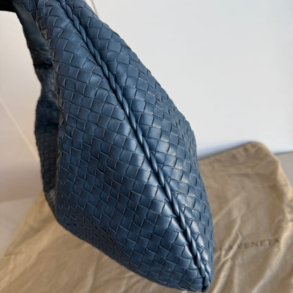 Bottega Veneta Hobo Bag Lambskin leather Dark Navy Medium 47cm