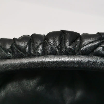 Bottega Veneta Pouch Mini Intrecciato Black Lambskin Leather Crossbody Bag