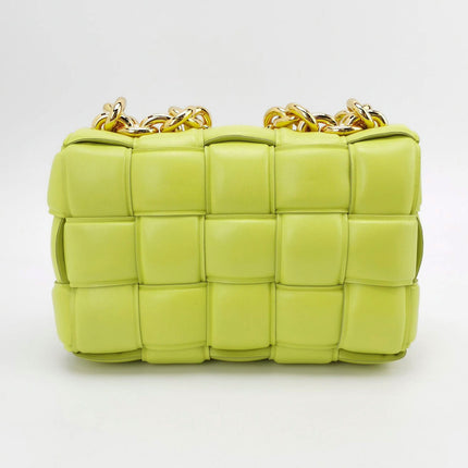 Sold Bottega Veneta Chain Cassete Lime Yellow Crossbody Bag