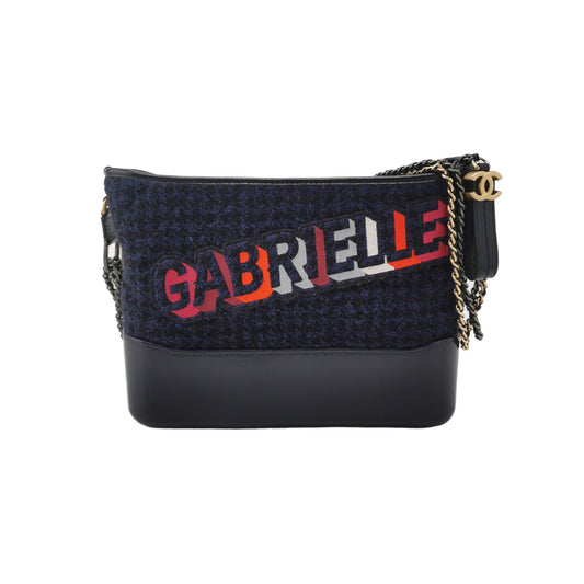 Chanel Gabrielle Logo Hobo Tweed and Calfskin Medium 2017-2018