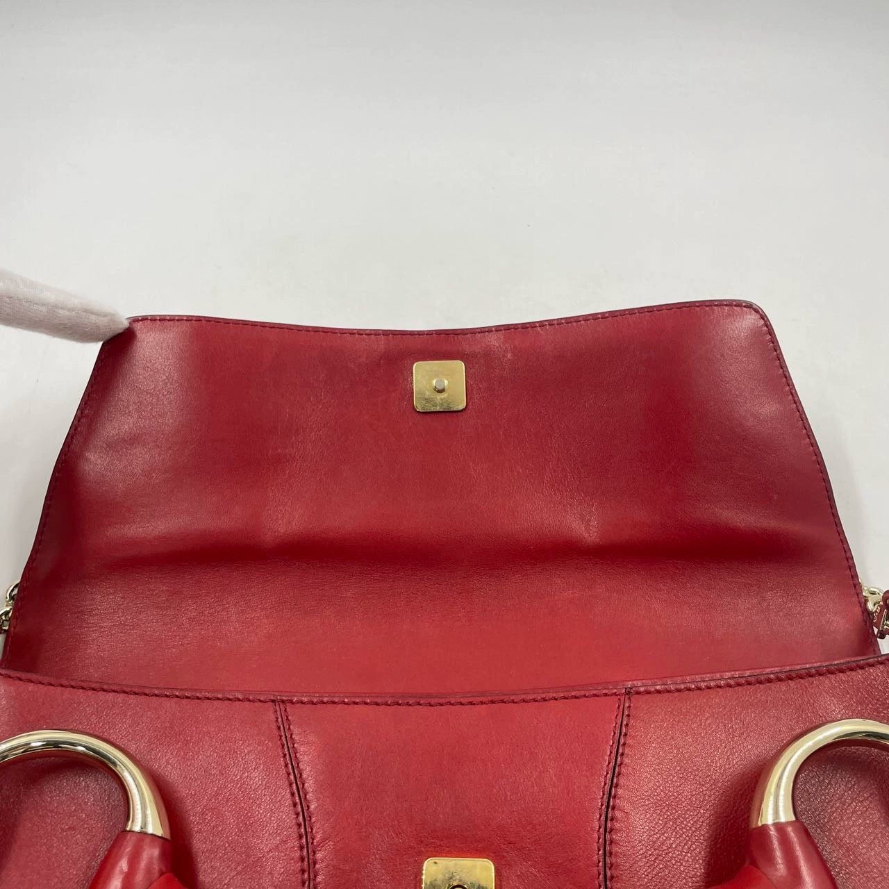 Gucci Horsebit 1955 Large Red Leather Shoulder Bag