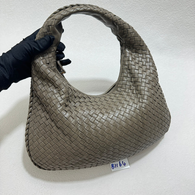 Bottega Veneta Hobo Bag Lambskin leather Grey Medium 40cm-Luxbags