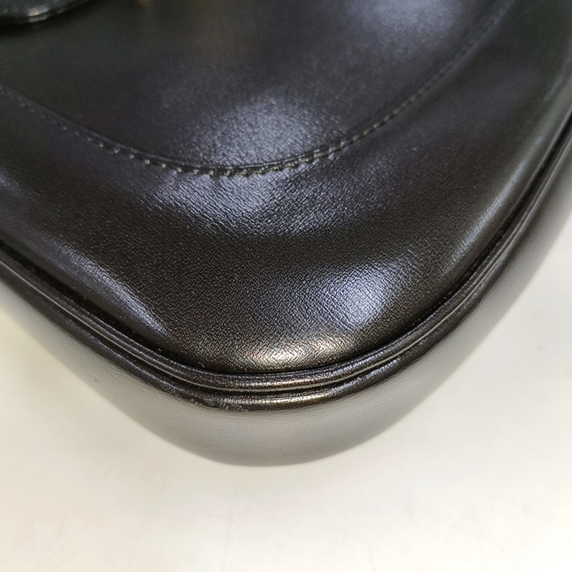Gucci Jackie 1961 Black Leather Bag Small Piston Lock