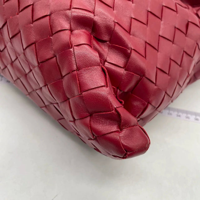 Bottega Veneta Hop Hobo Large Red Intrecciato Leather 45cm