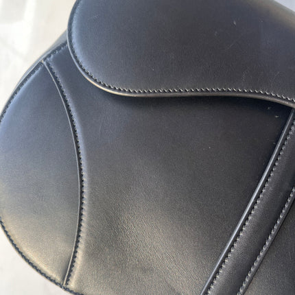 Sold Dior Saddle Medium leather Black Smooth Leather