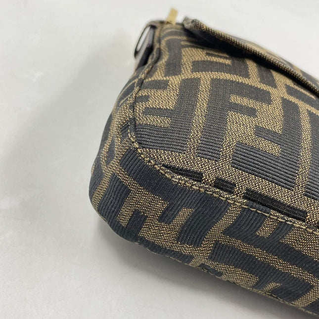 Sold Fendi Baguette Classic Zucca Print Monogram Gold-tone Hardware