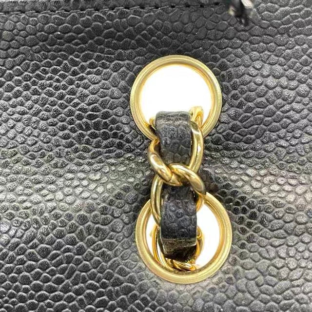Chanel Classic Flap Medium Black Caviar Leather with 24k Gold Hardware, 2008-2009