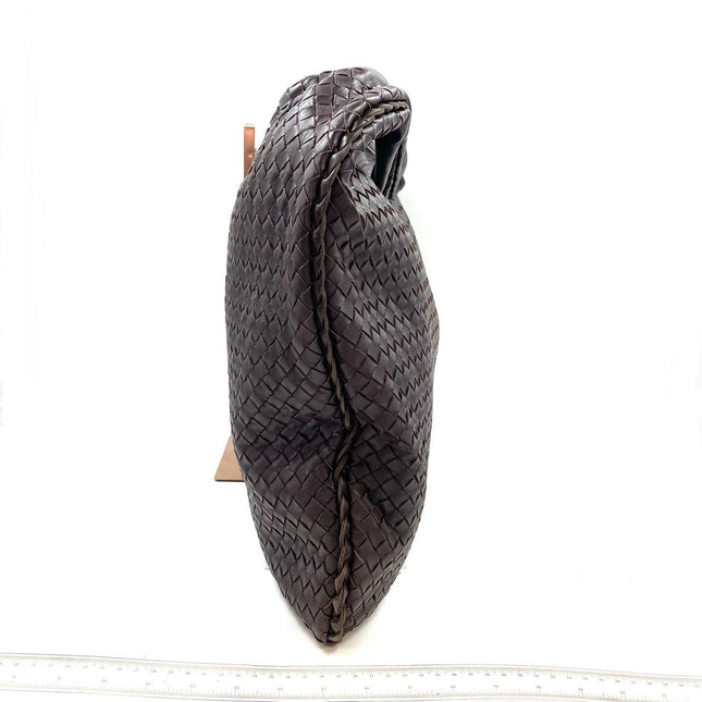 Sold Bottega Veneta Hobo Bag Large Dark Chocolate Brown Lambskin leather 51cm