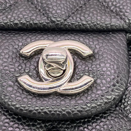 Chanel Classic Flap Mini Black Caviar Silver Hardware 2017-18