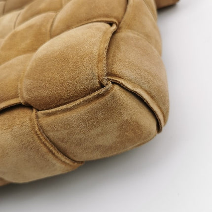 Bottega Veneta Padded Cassette Suede Leather Light Brown Beige