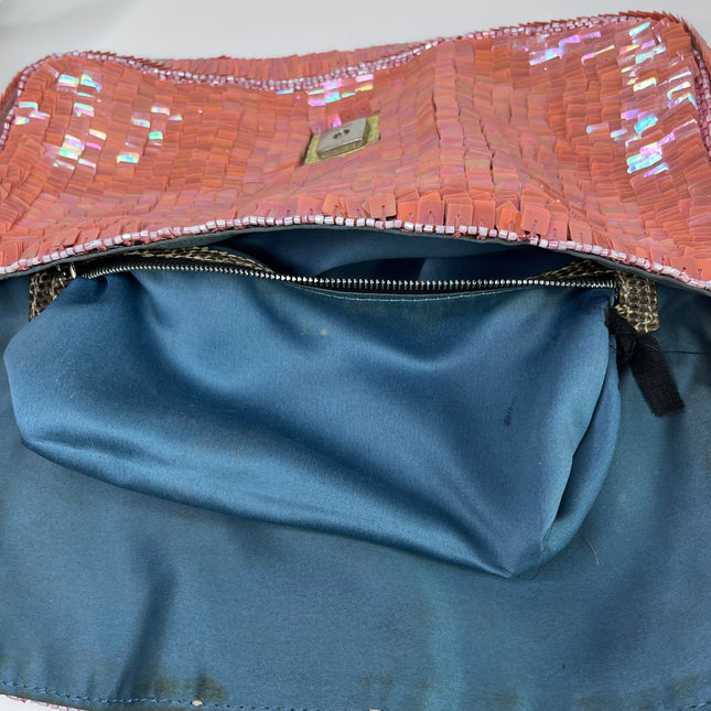 Sold Fendi Baguette Pink Glitter sequins