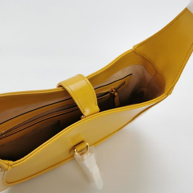 Gucci Jackie 1961 Yellow Leather Bag Small Shoulder Bag With Strap