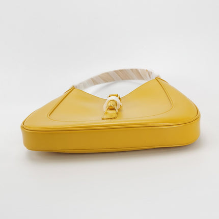 Gucci Jackie 1961 Yellow Leather Bag Small Shoulder Bag With Strap