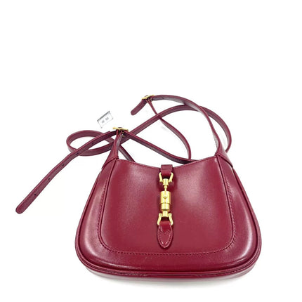 Gucci Jackie 1961 Mini Red Burgundy Leather Bag