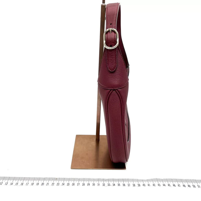 Gucci Jackie 1961 Small Burgundy Grained Leather Shoulder Bag