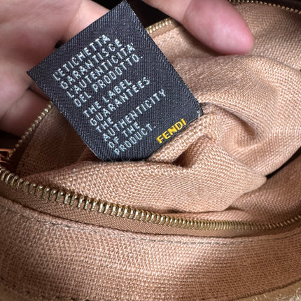 Fendi Mamma Baguette Large Pony hair in Cow Print Natural Color