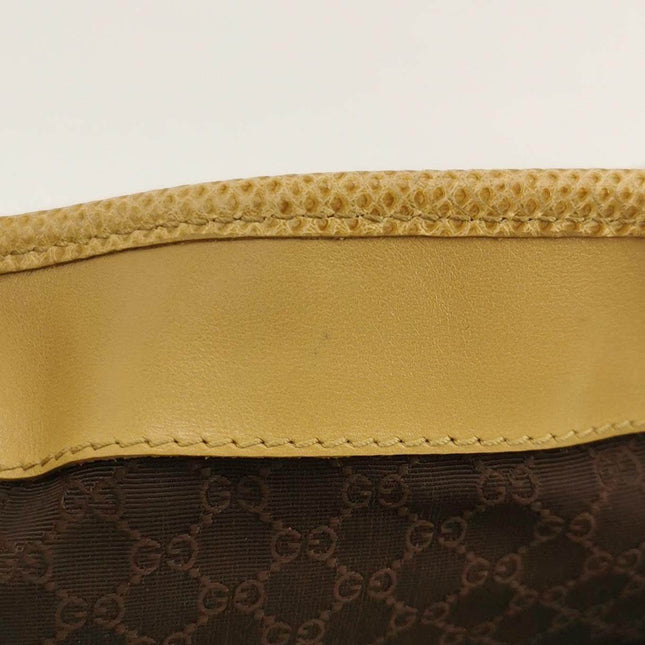 Sold Gucci Jackie Vintage Yellow Gold Exotic Lizard-skin Leather Shoulder Bag