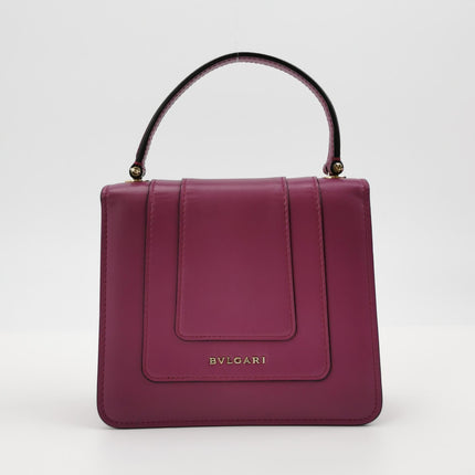 Bvlgari Serpenti Forever Small Leather Top Handle Crossbody Bag Pink