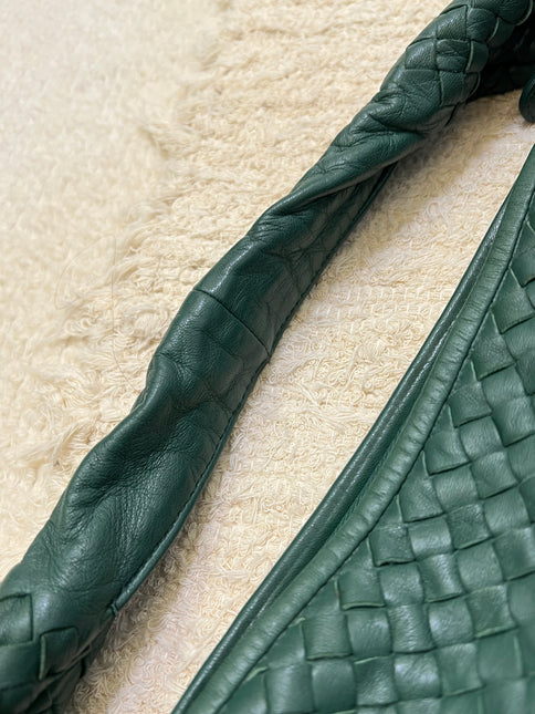 Bottega Veneta Veneta Hobo Large Dark Green 47cm Lambskin Leather