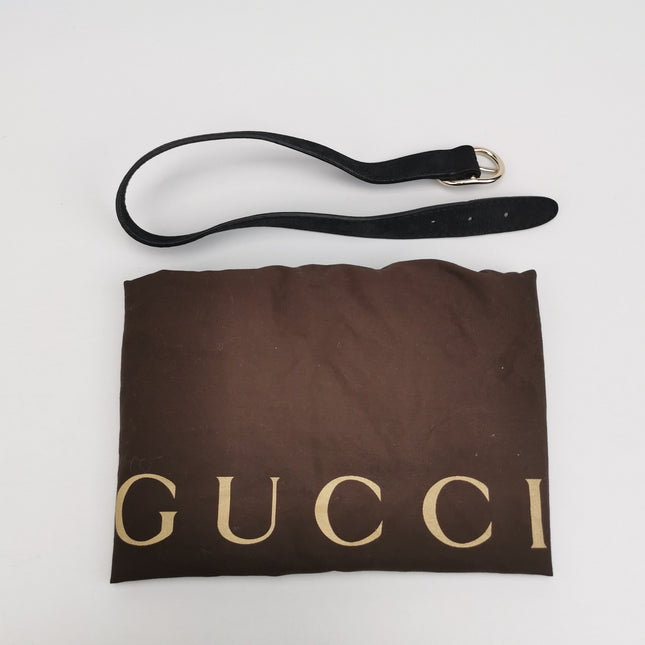 Gucci Jackie 1961 Medium Black Suede Leather Bag