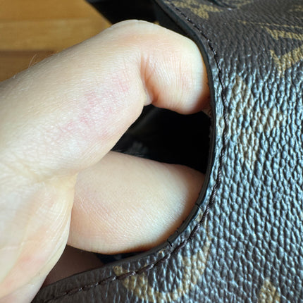 Louis Vuitton Atlantis Small Brown Monogram Canvas Bucket Bag with Strap