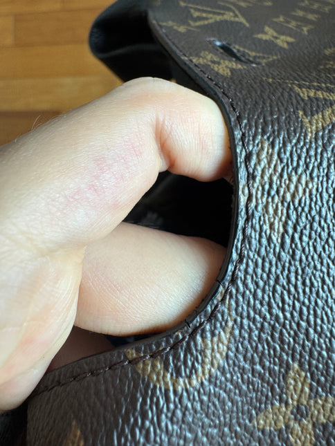 Louis Vuitton Atlantis Small Brown Monogram Canvas Bucket Bag with Strap