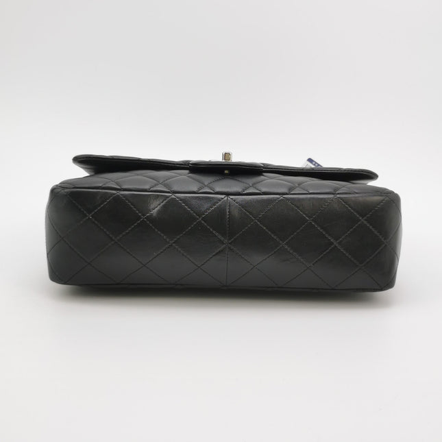 Chanel Classic Flap Jumbo Black Lambskin Leather Single Flap with Silver Hardware 2009-2010